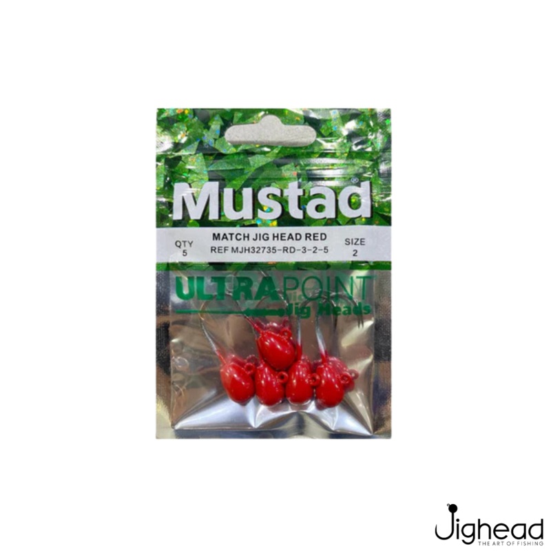 Mustad Match Jig Head Red | 2 – 4 | 3g – 5g |