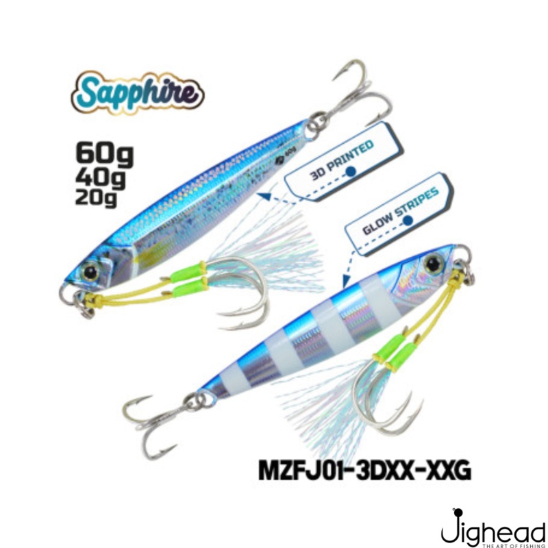 MAZUZEE Sapphire Two-Face 3D Jigs |20g