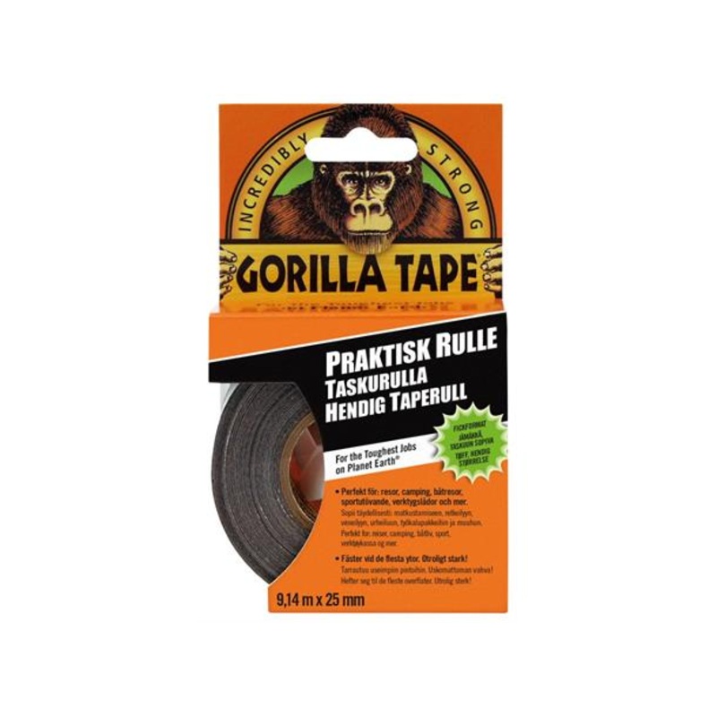 Gorilla Tape p rull 914x25mm Svart
