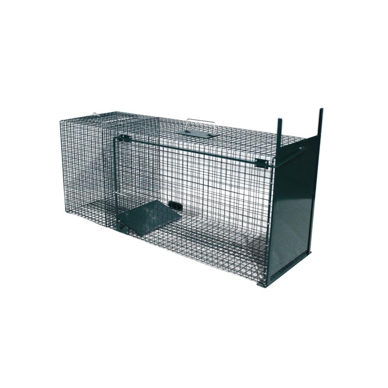 Grevlingfelle / Fangstbur med tekammer for levende fangst | 118x48x38