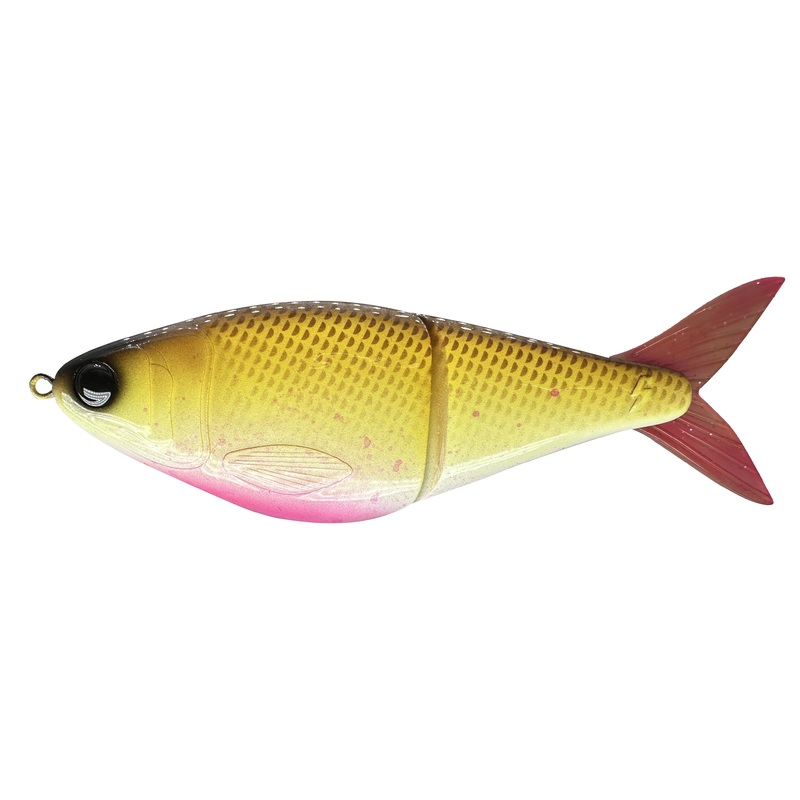 7 Influencer Glide Bait|Pink Lemonade|Red Shiner|Copper Creek|Chartreuse Black|Motley Krew|Bone|Golden Shiner|Crappie|Get a Custom Paint Job|No Effects|Dirty Belly|Bleeding Gills|Holographic Foil (+$25)|Metal Foil (+$25)