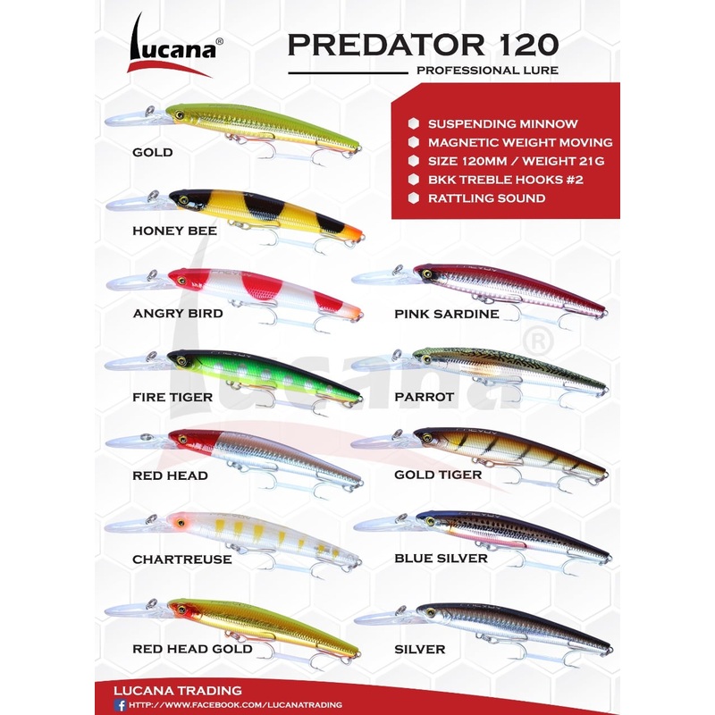 Lucana Predator 120mm/21g, 1pcs/pkt