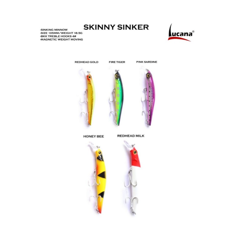 Lucana Skinny Sinker 105mm/18.5g, 1pcs/pkt