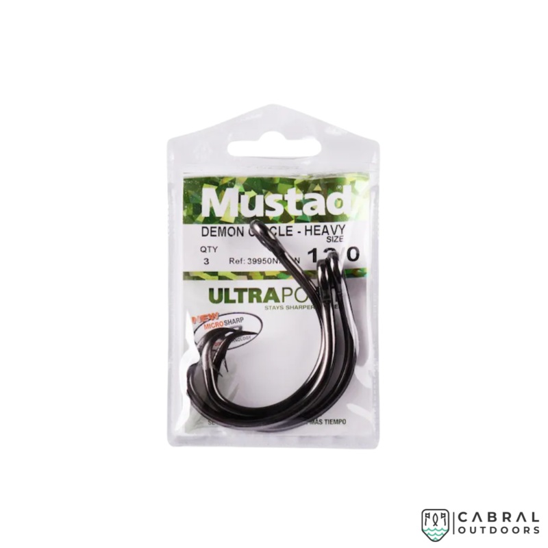 Mustad  39950NP Demon Circle Fishing Hook   -Black Nickel