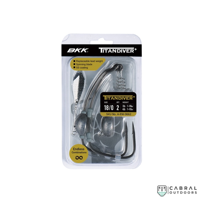 BKK Titan Diver+ Worm Hook | Size: 6/0-8/0