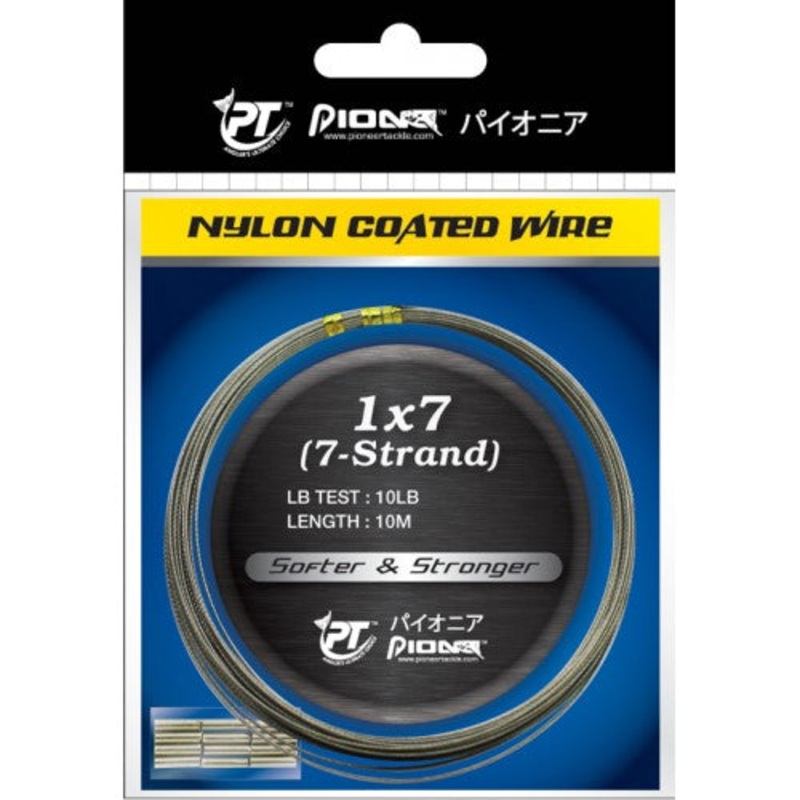 Pioneer 1X7 Nylon Coated Wire|20lb|25lb|30lb|40lb|50lb|60lb|80lb|100lb|15lb