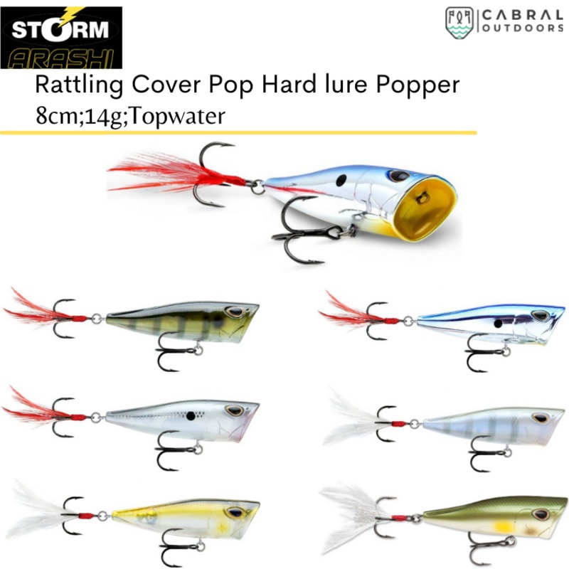 Storm Arashi Rattling Cover Pop Hard lure 8cm/14g, 1pcs/pkt popper