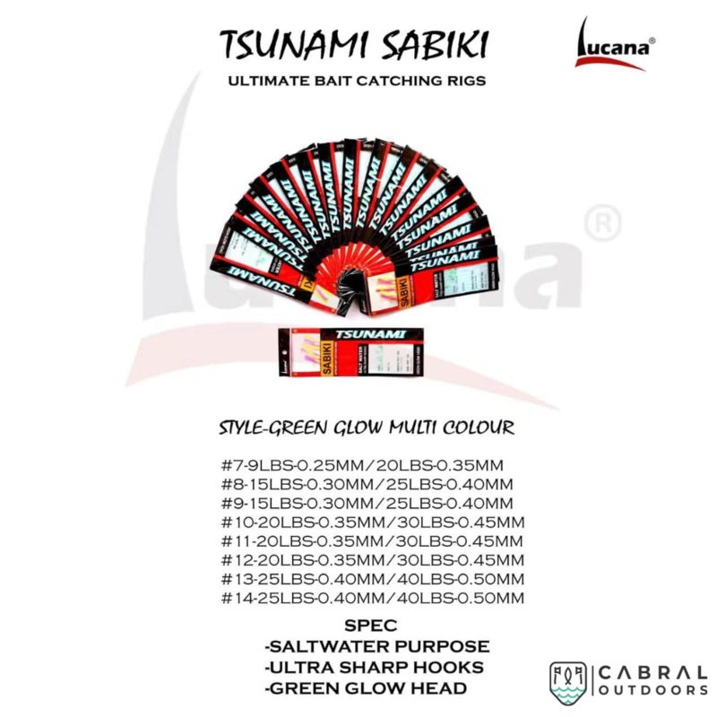 Lucana Tsunami Sabiki Hook Rigs | Size: 7-14