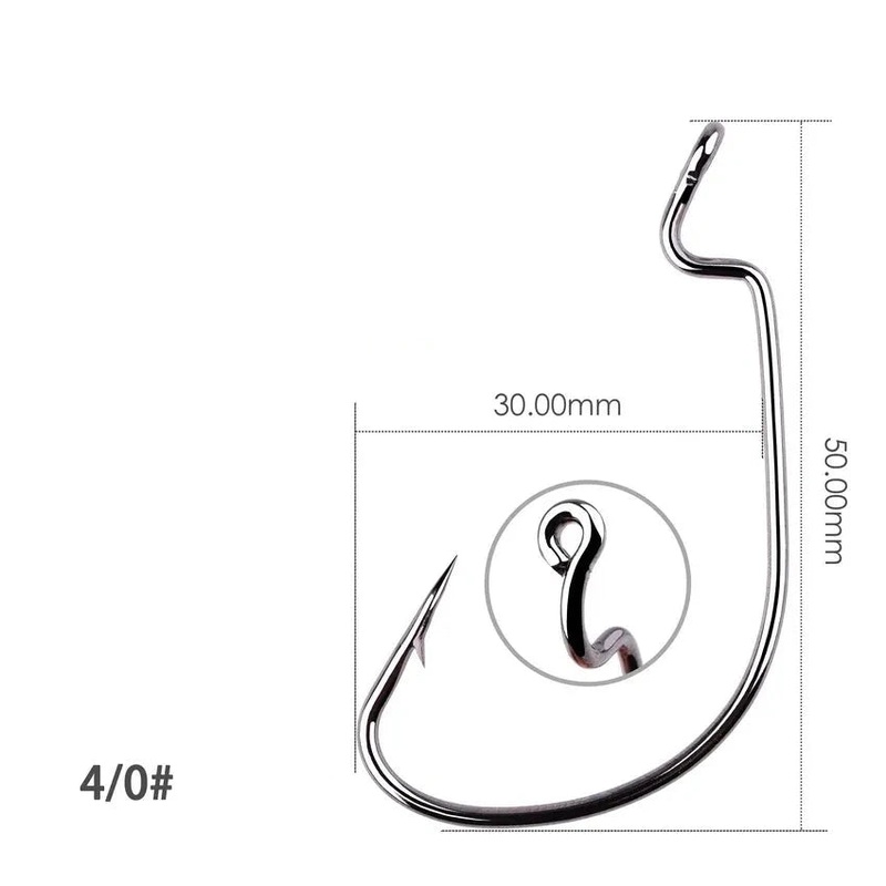 10pcs High Carbon Steel Fishing Hooks Set – Multi-Size, Black/Red