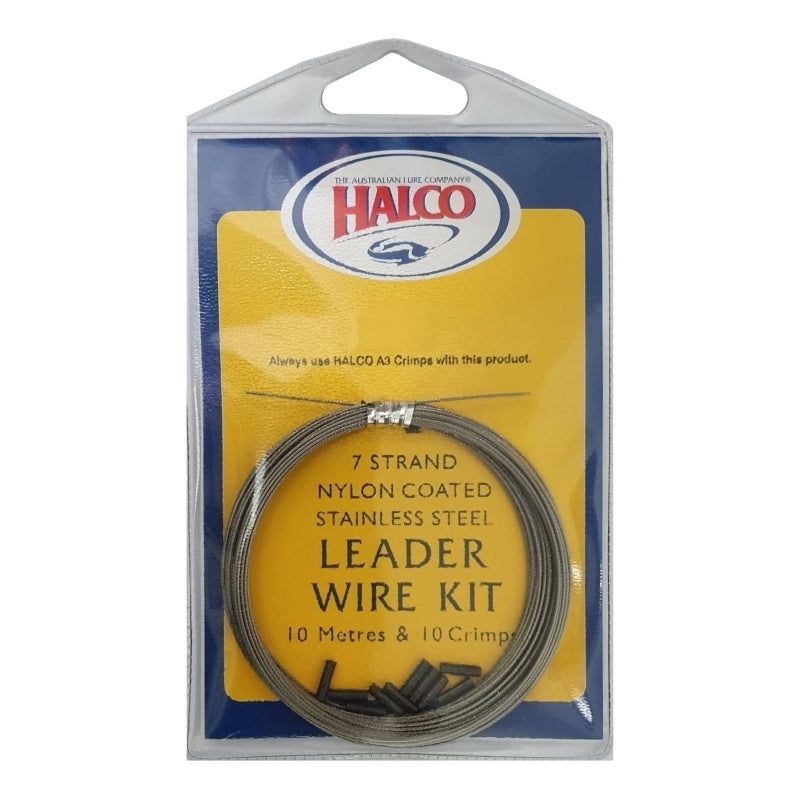 HALCO Leader Wire Kit 10m|20lb|40lb|60lb|80lb|100lb