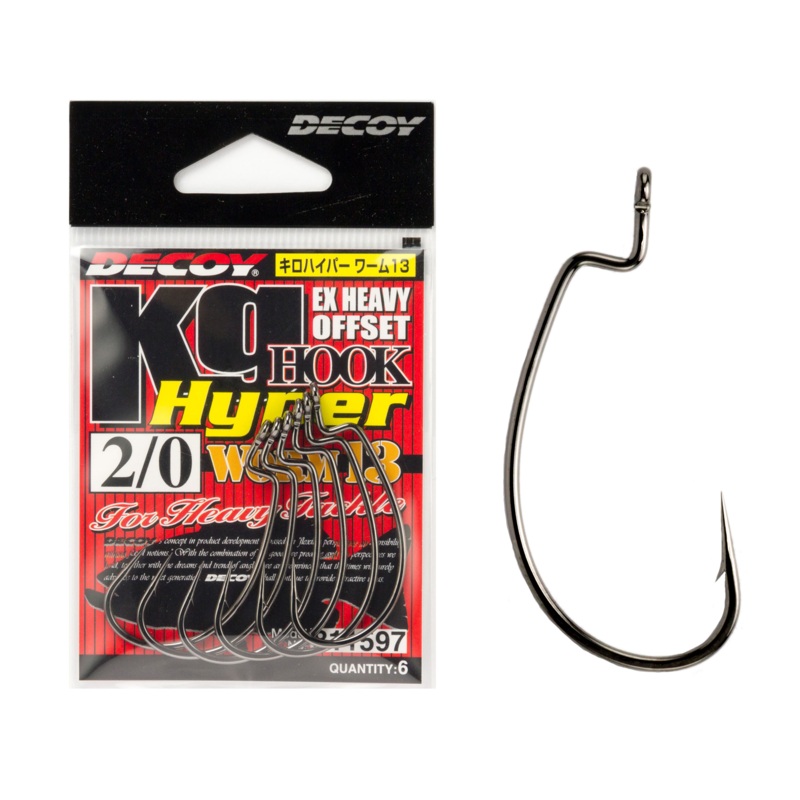 DECOY KG Hyper Worm 13 Hooks||3/0 Pkt 5||4/0 Pkt 4