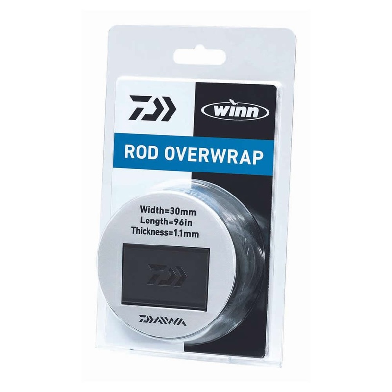Daiwa WINN Rod Overwrap Tape|Black – 30mm Width 96′ Length 1.1mm Thickness