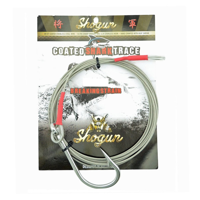 Shogun Coated Shark Trace 4m|200lb – |9/0|400lb – |11/0|1000lb – |12/0