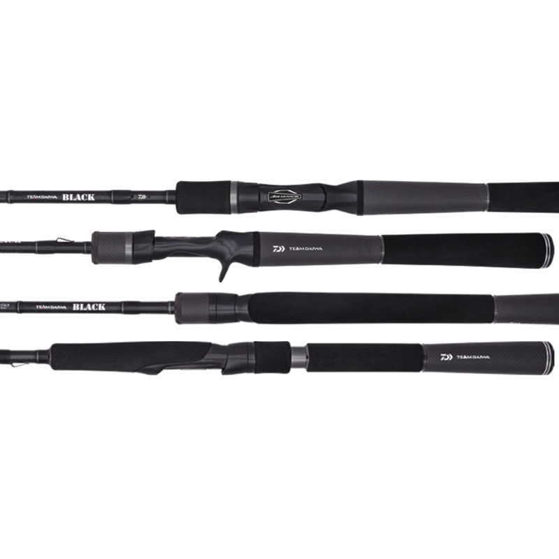 Daiwa 20 TD Black Spin Rods|Mangrove Masher 642MFS|Itchy Twitchy II 6102LFS|Wicked Weasel 6102MLFS|Macka 701MFS|Scratchy 702LFS|Paddlefish 742LXS|Sugapop 782LFS|Bulldog 603HFS|Black Sniper 703MHFS|Supercasta 762MHFS|Slugger 802MHFS