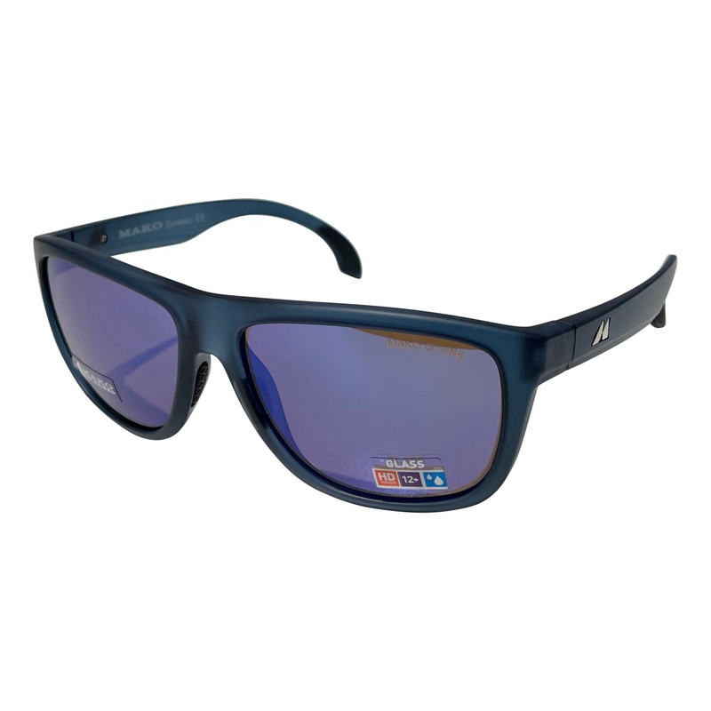 Mako Tidal Sunglasses 9607|Trans Blue M60 HD Blue Mirror|M01-G2H5 – Matte Black Frame M01 Green Mirror Lens
