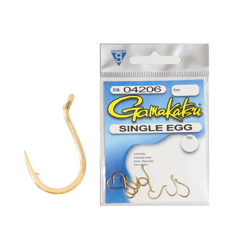 Gamakatsu Single Egg Hooks||12 – 10pcs||10 – 10pcs||8 – 10pcs
