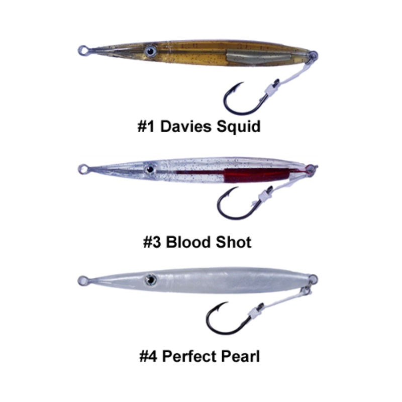 JAZ Lures Gardian 170mm||1 Davies Squid||3 Blood Shot||4 Perfect Pearl